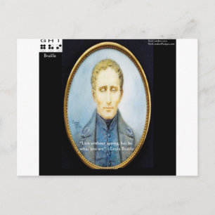 Louis Braille Famous Quote Postkarte