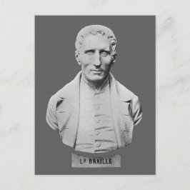 Louis Braille Portrait Bust Postkarte