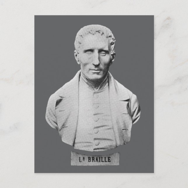 Louis Braille Portrait Bust Postkarte (Vorderseite)