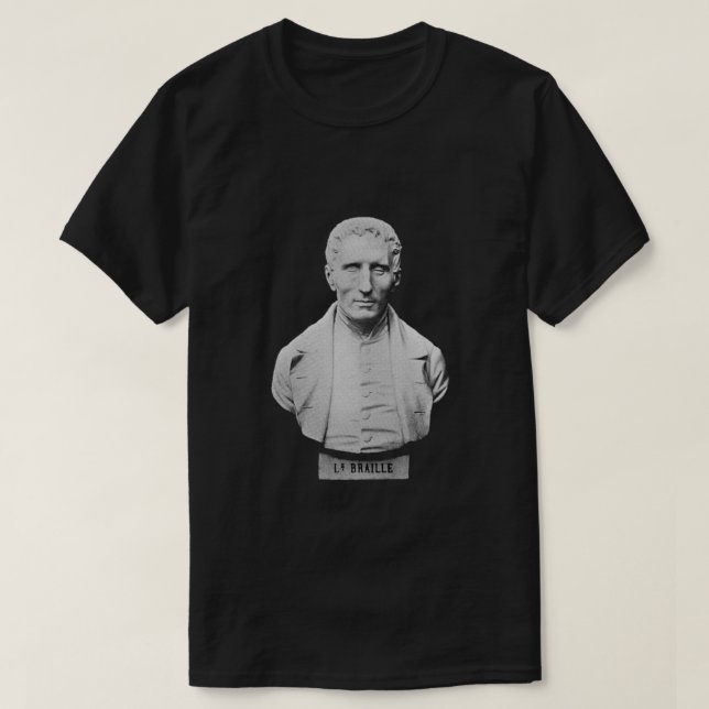 Louis Braille Portrait T-Shirt (Design vorne)