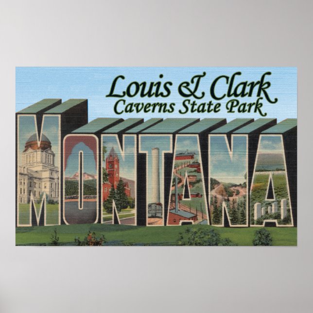 Louis & Clark Caverns Park, Montana Poster (Vorne)