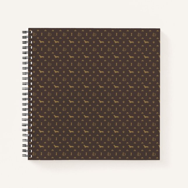 Louis Dackel Luxury Dog AtReifen Notizbuch (Vorderseite)