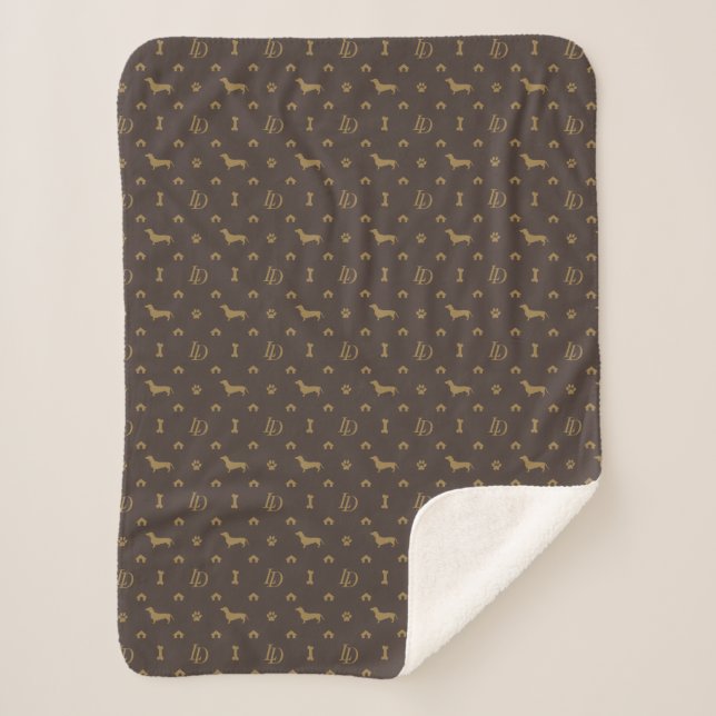 Louis-Dackel-Luxushundekleidung Sherpadecke (Vorderseite)