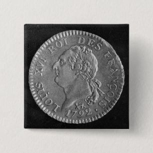 Louis d'or, das Louis XVI, 1792 darstellt Button