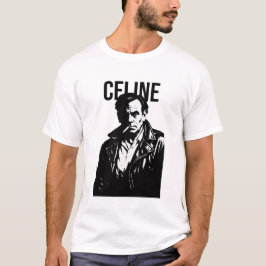 Louis-Ferdinand Celine Noir Rebel Portrait T-Shirt