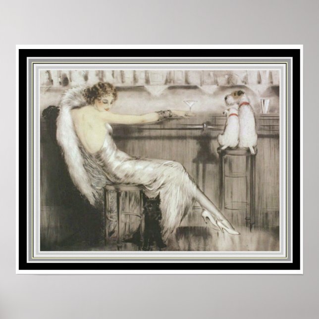 Louis Icart "Cocktail Bar" 16 x 20 Poster (Vorne)