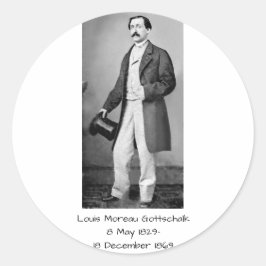 Louis Moreau Gottschalk Runder Aufkleber