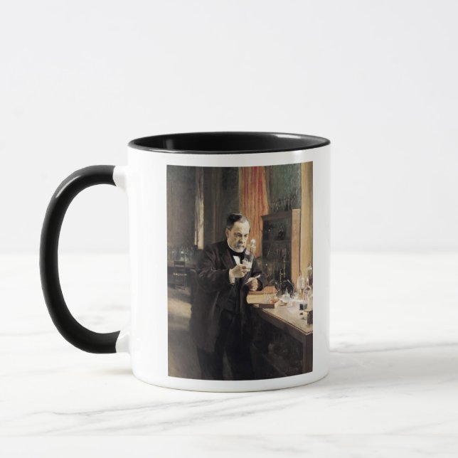 Louis Pasteur in seinem Labor, 1885 Tasse (Links)
