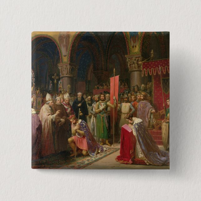 Louis VII die Junge, König von Frankreich Button (Vorderseite)