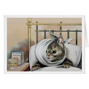 Louis vintage Wain jouant la carte d'art de chat
