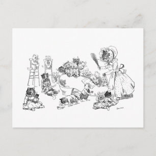 Louis Wain Alte Katze im Schuh Kinderreim Postkarte