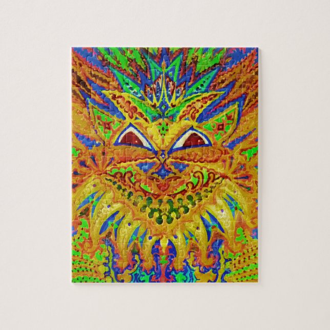 Louis Wain - blaue Paisley-Katze (Vertikal)