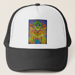 Louis Wain - blaue Paisley-Katze Truckerkappe
