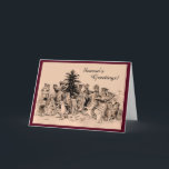Louis Wain Cat Christmas Party Vintage Weihnachten Dankeskarte<br><div class="desc">Louis Wain Cat Weihnachten Party-Vintage Weihnachten,  für Liebhaber von Louis Wain Katzen,  eine Sepia und bordeauxrot getrimmte Karte mit einem Haufen Katzen,  die eine großartige Zeit verzieren ein Weihnachtsbaum.</div>
