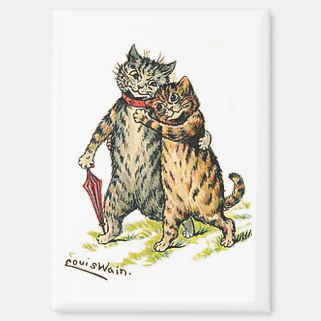 Louis Wain, Cat Couple Magnet (Vorderseite)