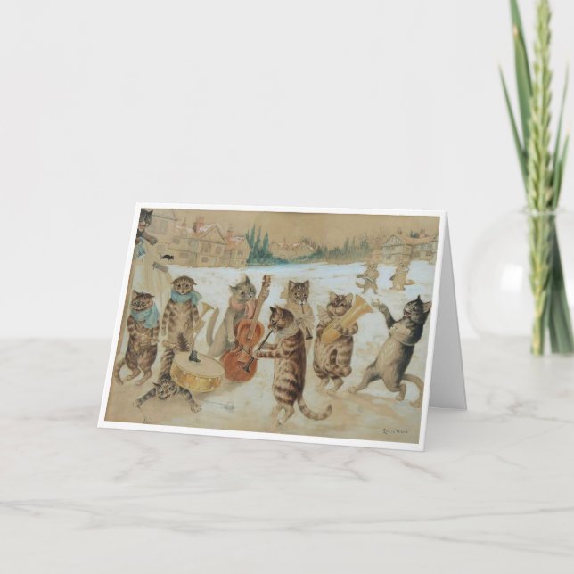 Louis Wain Cat Danke-Karte Dankeskarte (Vorderseite)