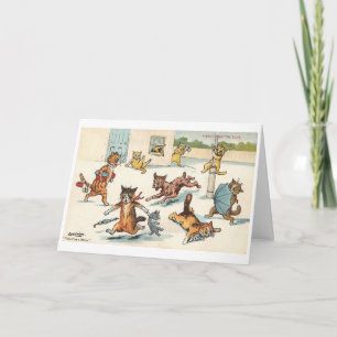 Louis Wain Cat Danke-Karte Dankeskarte