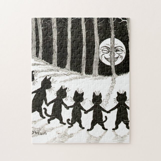 Louis Wain Cat Full Moon (Vertikal)