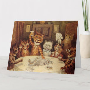 LOUIS WAIN CAT KATZE KATZE CHRISTMAS FEIERGREETING KARTE
