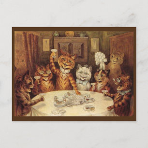 LOUIS WAIN CAT KATZKATZE POSTCARD, 'FEIERSCHLAG' POSTKARTE
