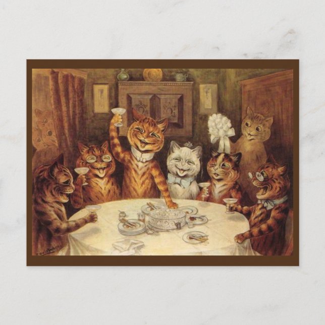 LOUIS WAIN CAT KATZKATZEN POSTCARD, 'FEIERHAFT' POSTKARTE (Vorderseite)