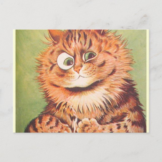 Louis Wain Cat Librarian Postkarte (Vorderseite)