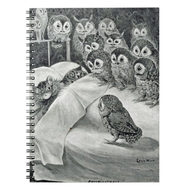 Louis Wain Cat Nightmare Notizblock (Vorderseite)