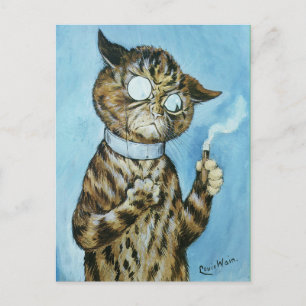 LOUIS WAIN CAT RAUCHER CIGAR ART POSTCARD POSTKARTE
