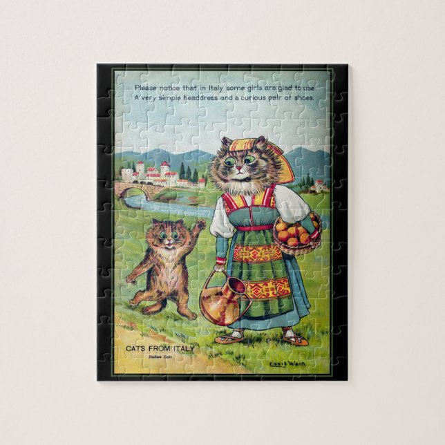 Louis Wain Cats d'Italie Puzzle (Vertical)
