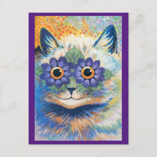 Louis Wain, Chat Psychédélique, Carte Postale Art