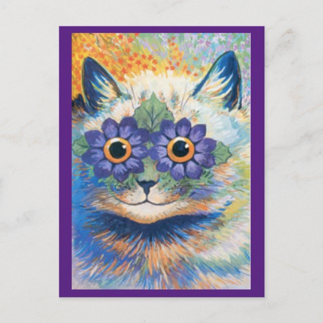 Louis Wain, Chat Psychédélique, Carte Postale Art (Devant)