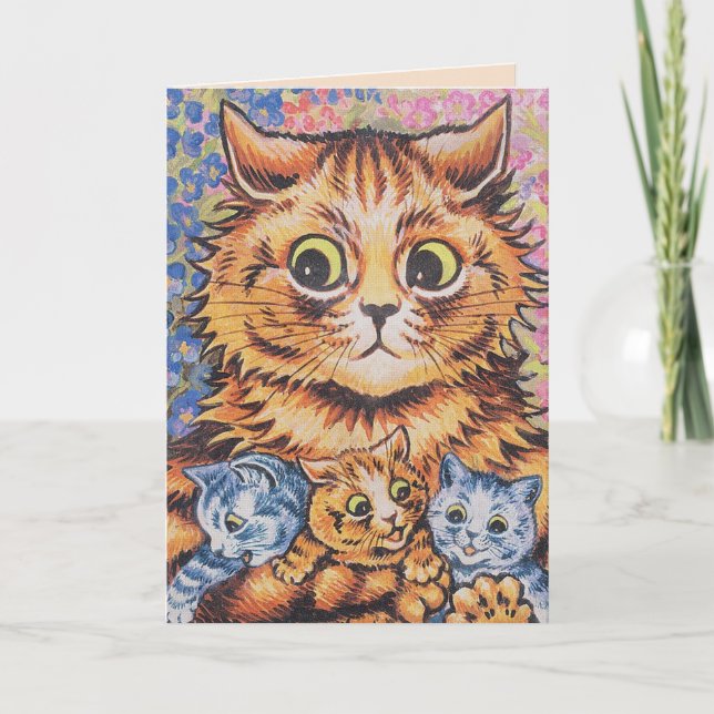 LOUIS WAIN CHATS CHAT D'ANNIVERSAIRE CARTE D'ACCUE (Devant)
