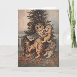 Louis Wain Christmas Time in Catland Karte