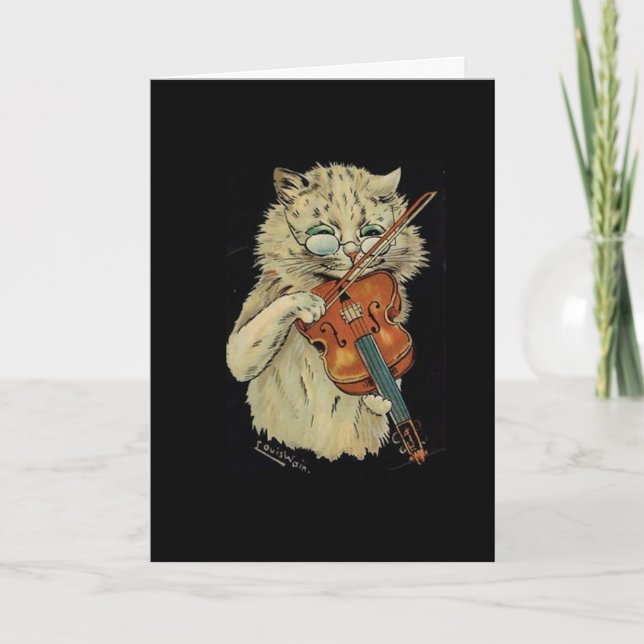 Louis Wain, der Musiker, Cat Art, Karte (Vorderseite)