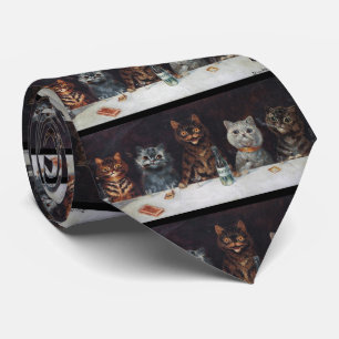 Louis Wain „Die Junggesellenparty“ Krawatte