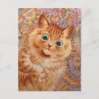 Louis Wain erstaunt Ingwerkatze CC1082 Postkarte