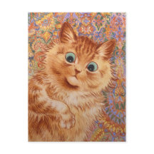 Louis Wain erstaunt Ingwerkatze CC1082
