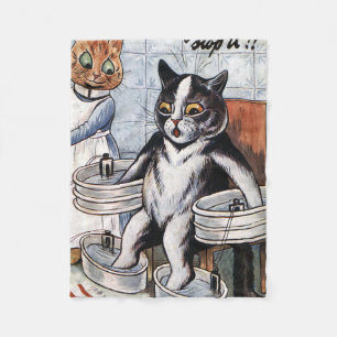 Louis Wain - Katze als Krankenschwester verkleidet Fleecedecke