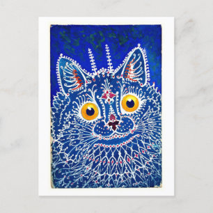 Louis Wain Katze im gotischen Stil Vintage Postkarte