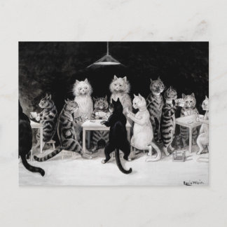 Louis Wain Katzen 3 Postkarte
