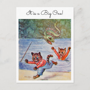 Louis Wain Katzen beim Angensport mit viel Spaß Es Postkarte