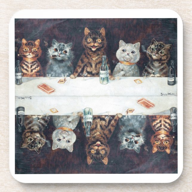 Louis Wain Katzen  Getränkeuntersetzer (Vorderseite)