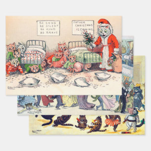 Louis Wain, Noël Noël Noël Noel papier enveloppant