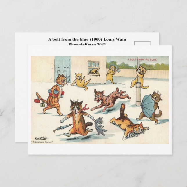 Louis Wain Postkarte (Vorne/Hinten)