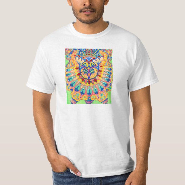 Louis Wain Psychedelic Cat T-Shirt (Vorderseite)