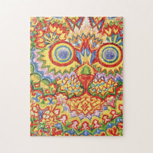 Louis Wain psychedelische Katze bunt