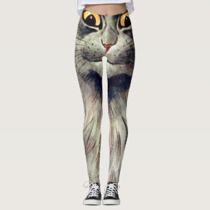 Louis Wain Russian Blue Cat Leggings