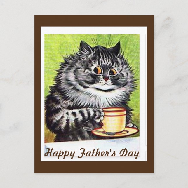Louis Wain, Vatertag Cat Postcard Postkarte (Vorderseite)