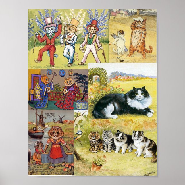 Louis Wain viele Bilder Spaß Poster (Vorne)