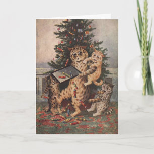 Louis Wain Weihnachtszeit in Catland Karte